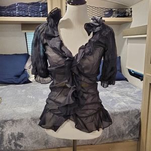 Ralph Lauren Rugby Sheer Blouse